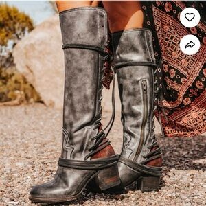 Freebird “Coal” tall boots in black size 8